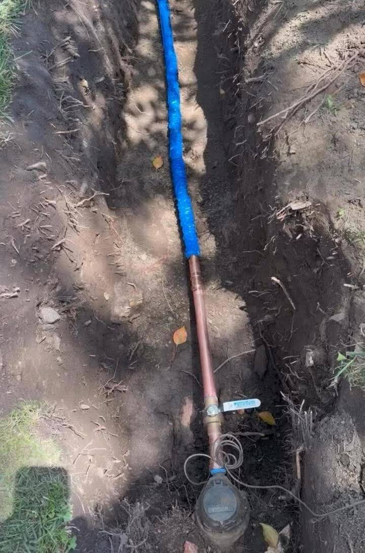Main water line replacement work